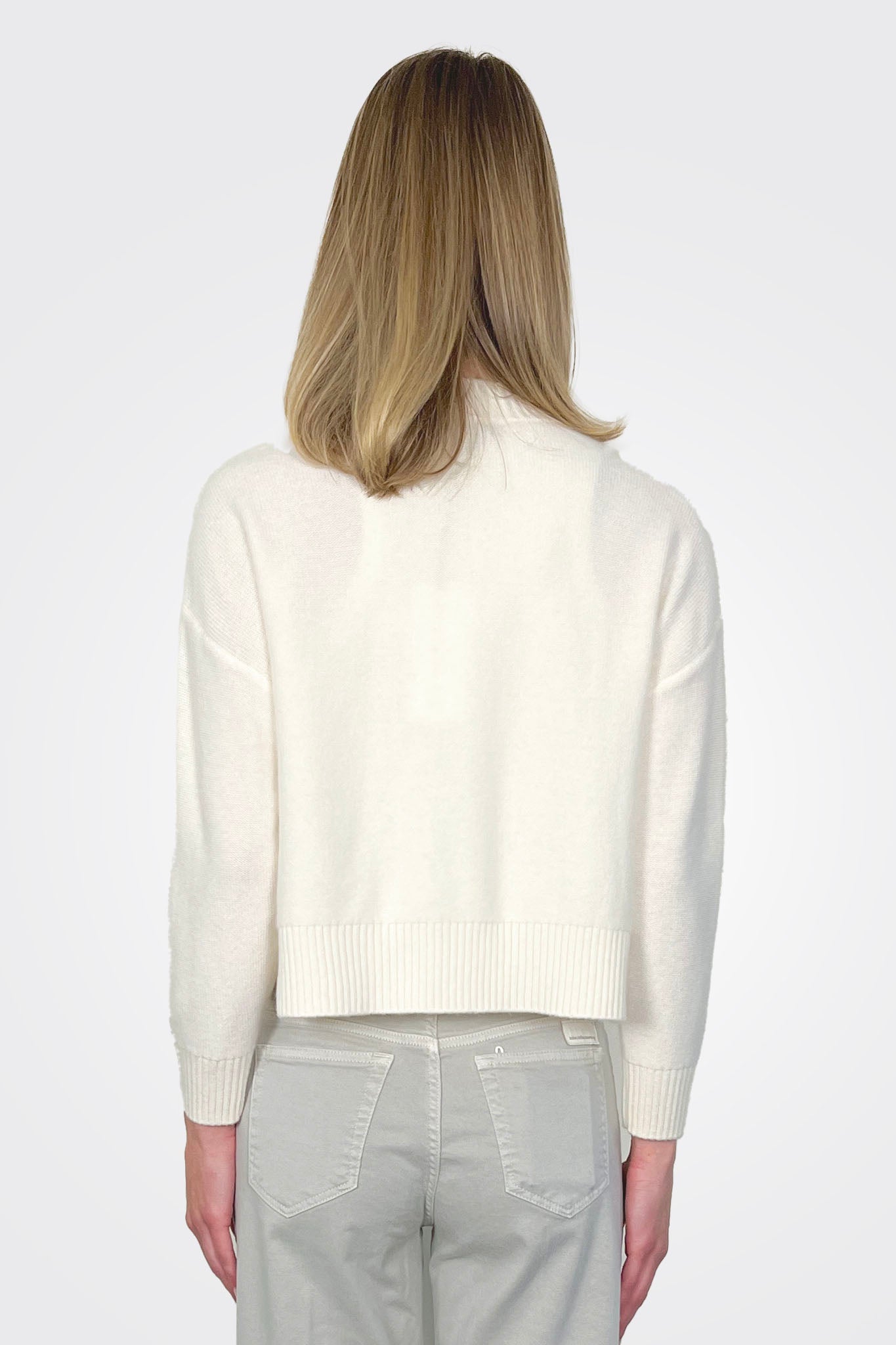 Nina Cashmere Cardigan - Ecru by Archer Cashmere — view 3