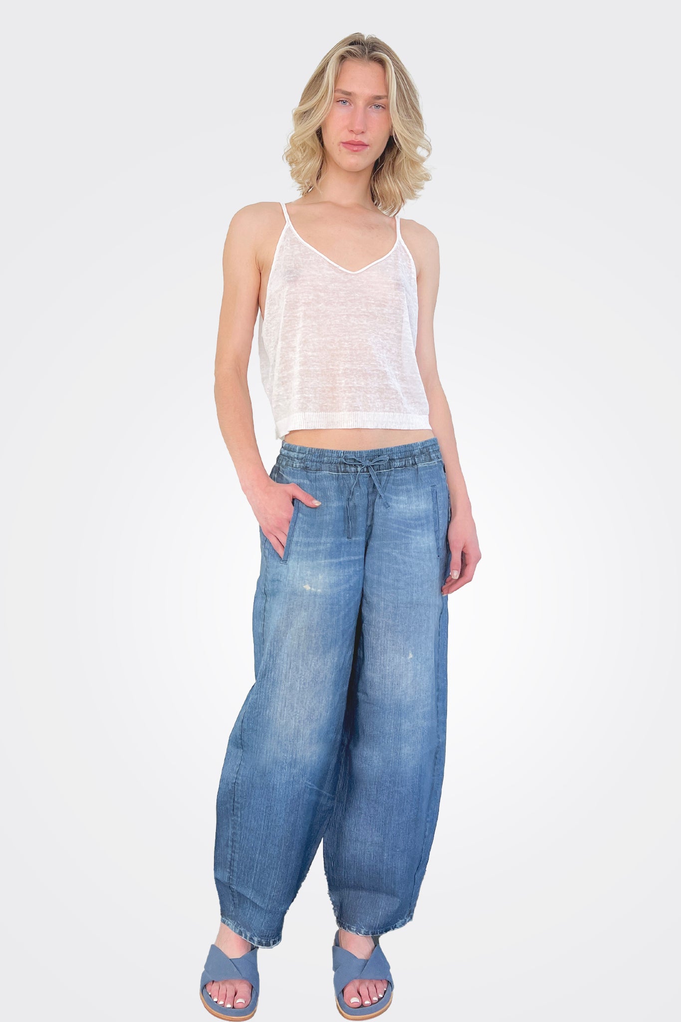 Rayla Sports Pants - Light Denim by Elemente Clemente | 25 South Boutiques