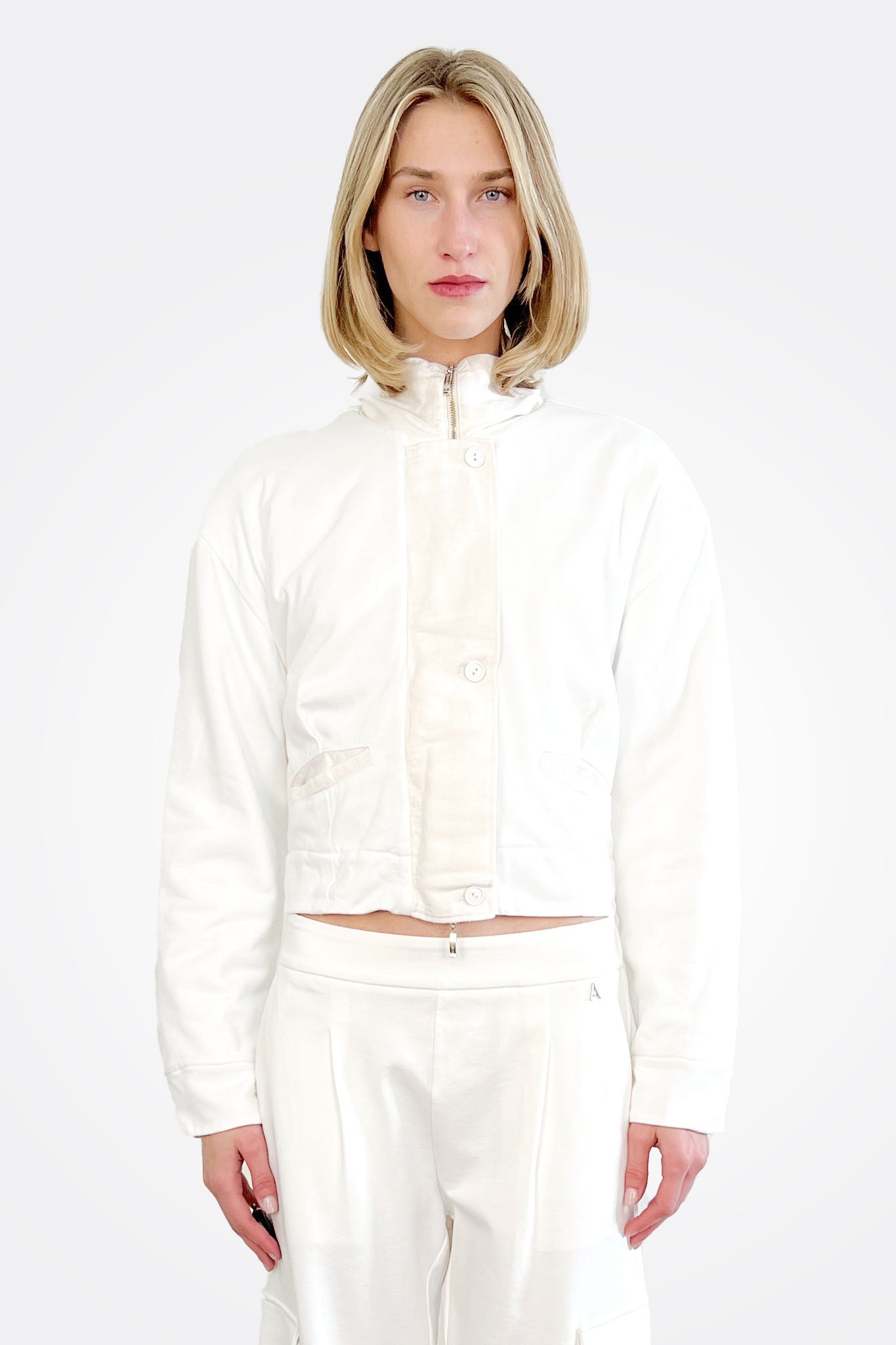 Short Coat - Natural White by European Culture | 25 South Boutiques