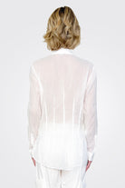 Sheer Seam Design Shirt - White by European Culture — view 3