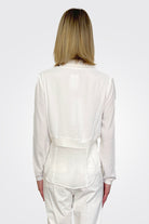 Donna Double Pocket Shirt - White by European Culture — alternate view