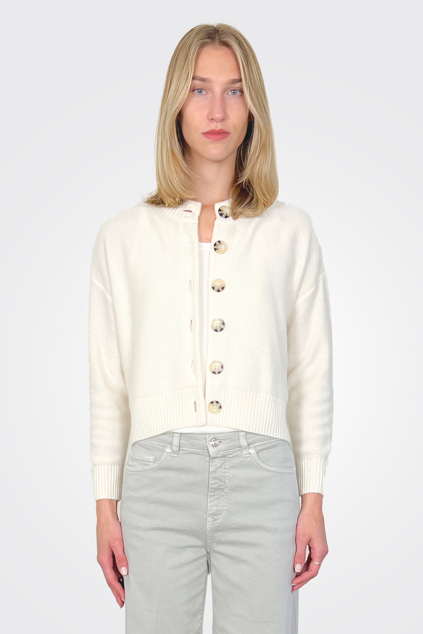 Nina Cashmere Cardigan - Ecru by Archer Cashmere | 25 South Boutiques