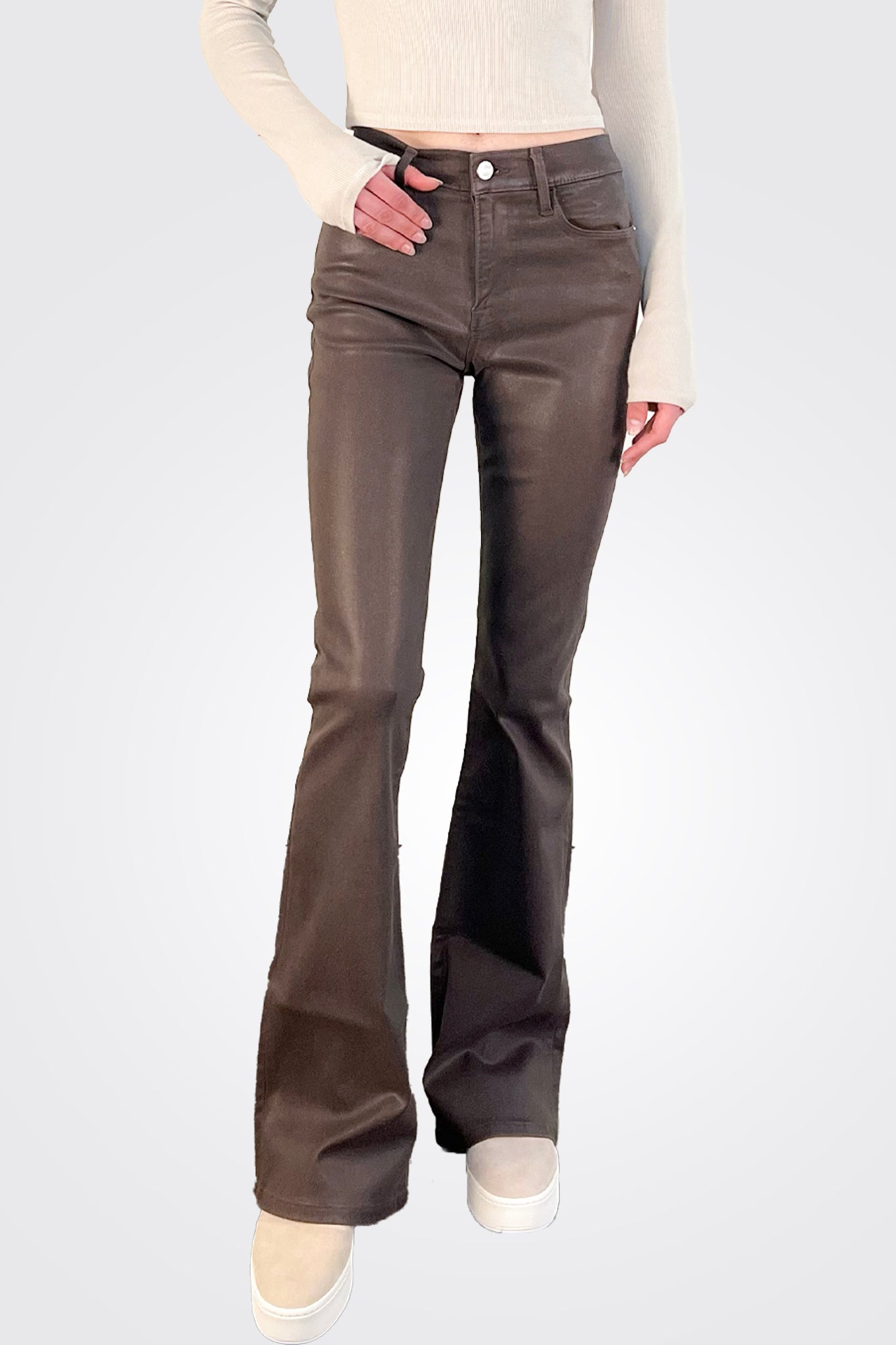 Le High Flare - Espresso Coated by Frame | 25 South Boutiques