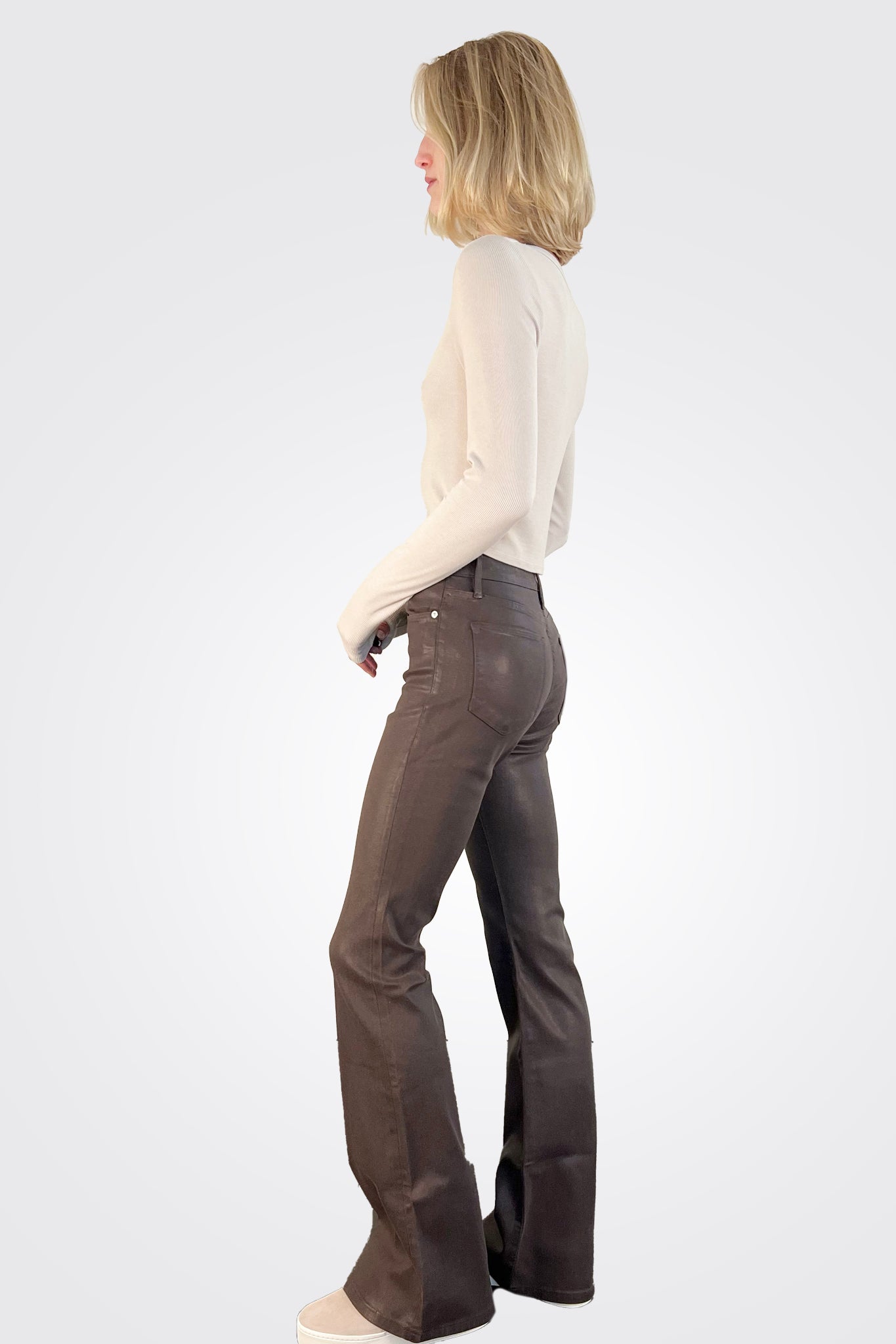 Le High Flare - Espresso Coated by Frame — view 3