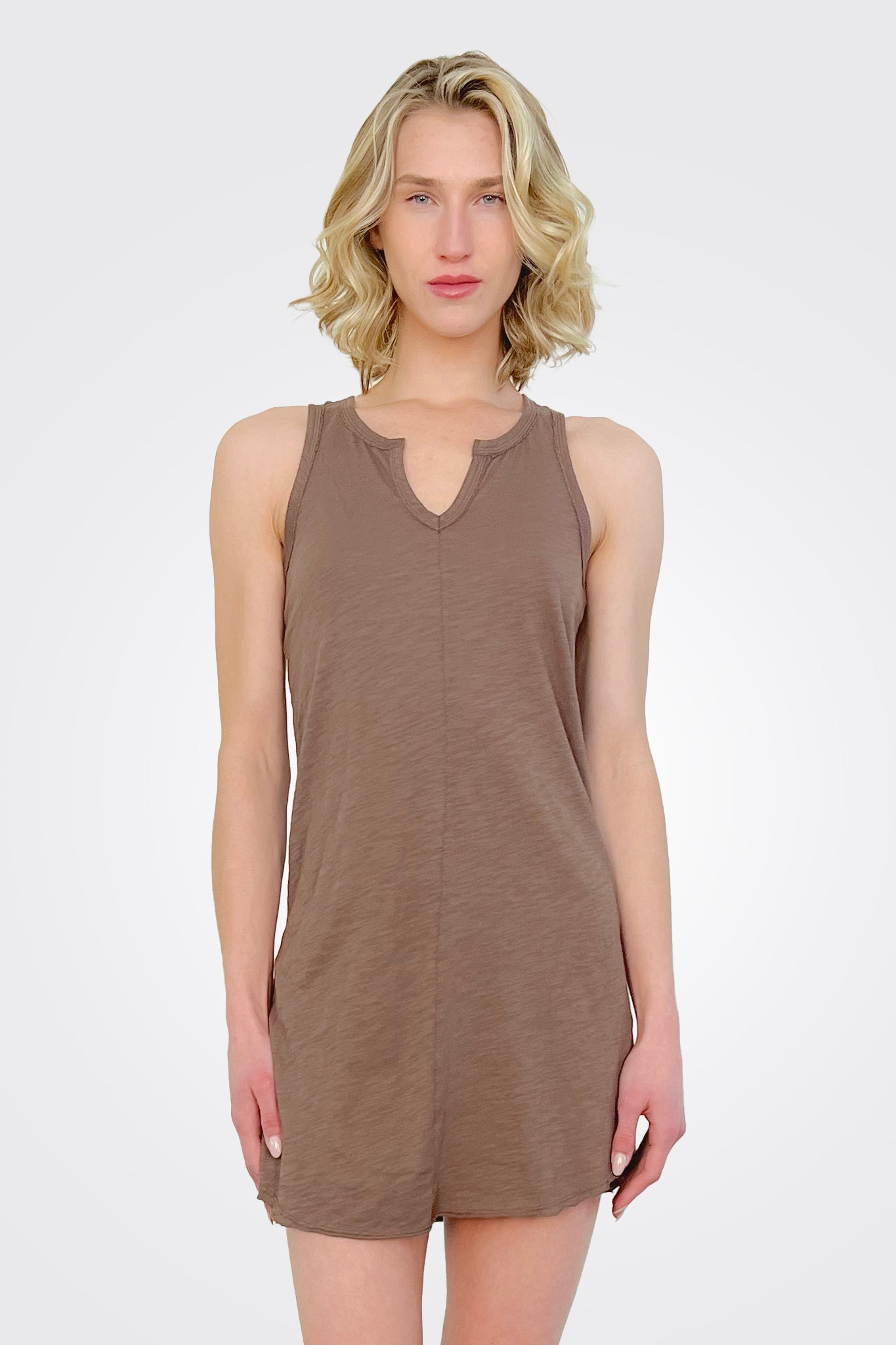 Short Tank Dress - Earth by Bobi — alternate view