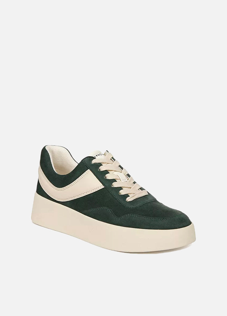 Warren Court Leather Suede Sneaker - Evergreen by Vince — alternate view