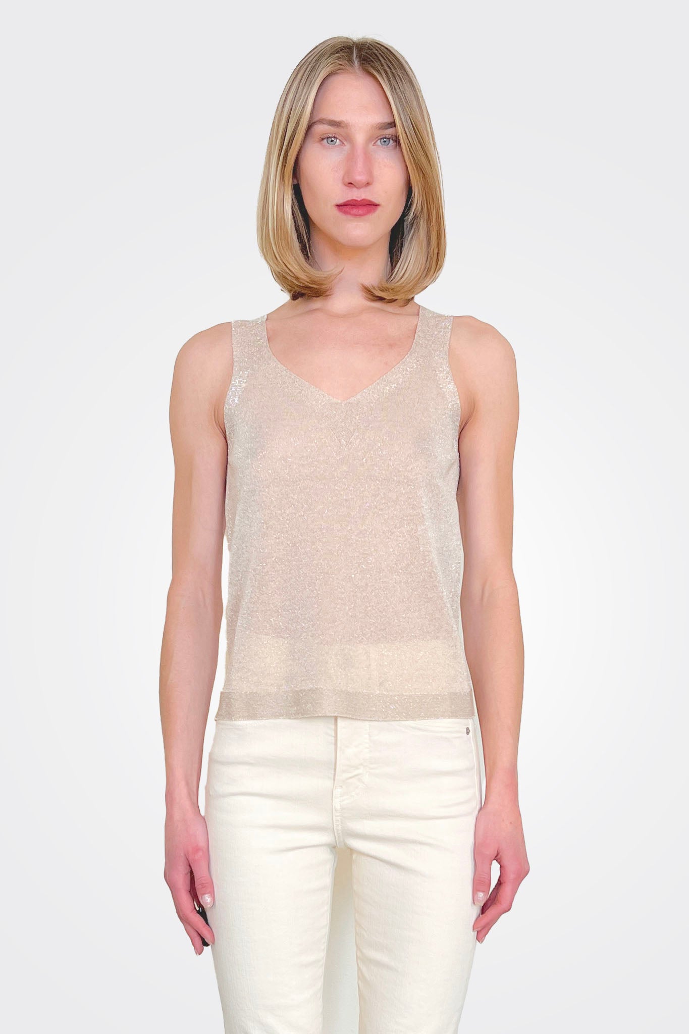 Semi Sheer Shine Top - Marmo by D. Exterior | 25 South Boutiques