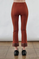 Olga Cropped Flare Pant - Brick by Elaine Kim — alternate view