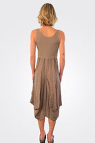Linen Magic Dress - Fango by Inizio — view 3