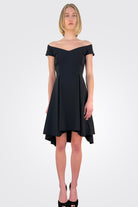 Fairissa Pleated Off-Shoulder High-Low Dress - Black by Chiara Boni | 25 South Boutiques