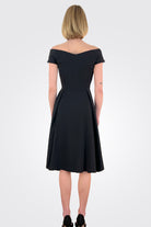 Fairissa Pleated Off-Shoulder High-Low Dress - Black by Chiara Boni — view 3