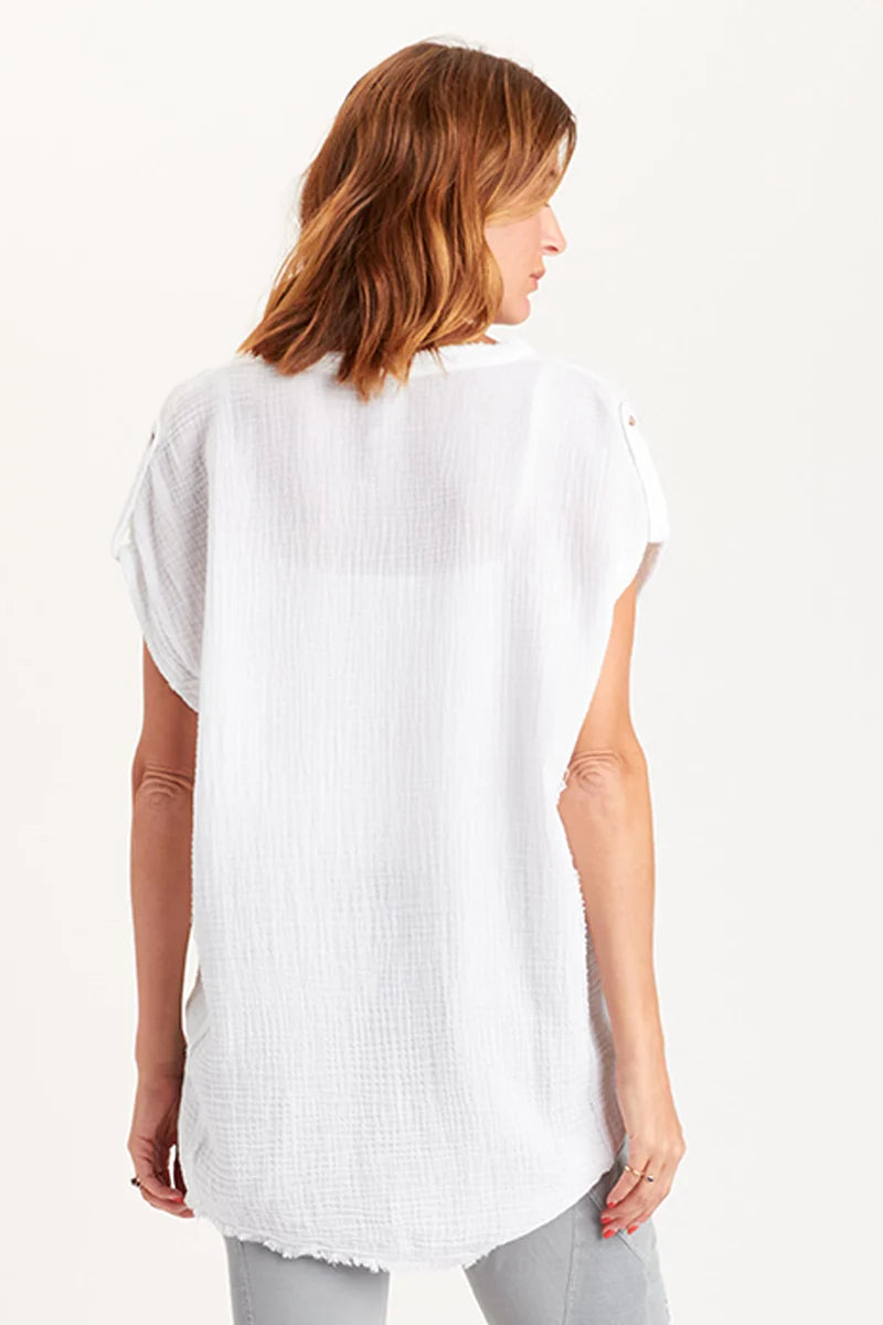 Favreau Top - White by XCVI — view 3