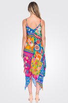 Silk Drew Dress - Fiesta by Tolani — view 3