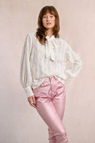Coated Slim Pants - Pink by Molly Bracken — alternate view