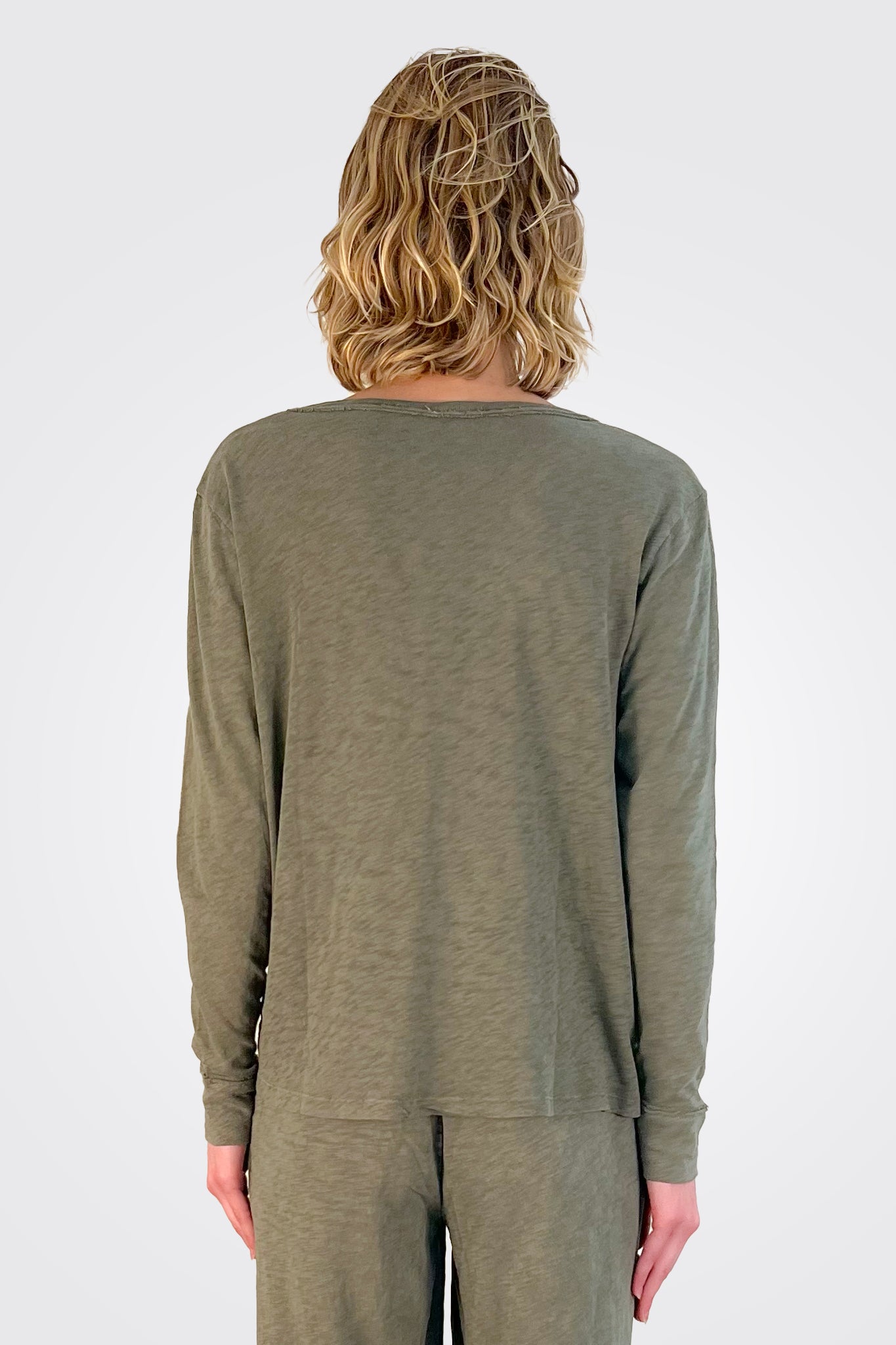 Billie Boyfriend Long Sleeve Tee - Forest Night by HelloNite — view 3