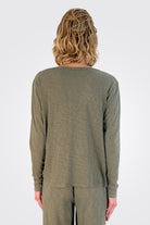 Billie Boyfriend Long Sleeve Tee - Forest Night by HelloNite — view 3