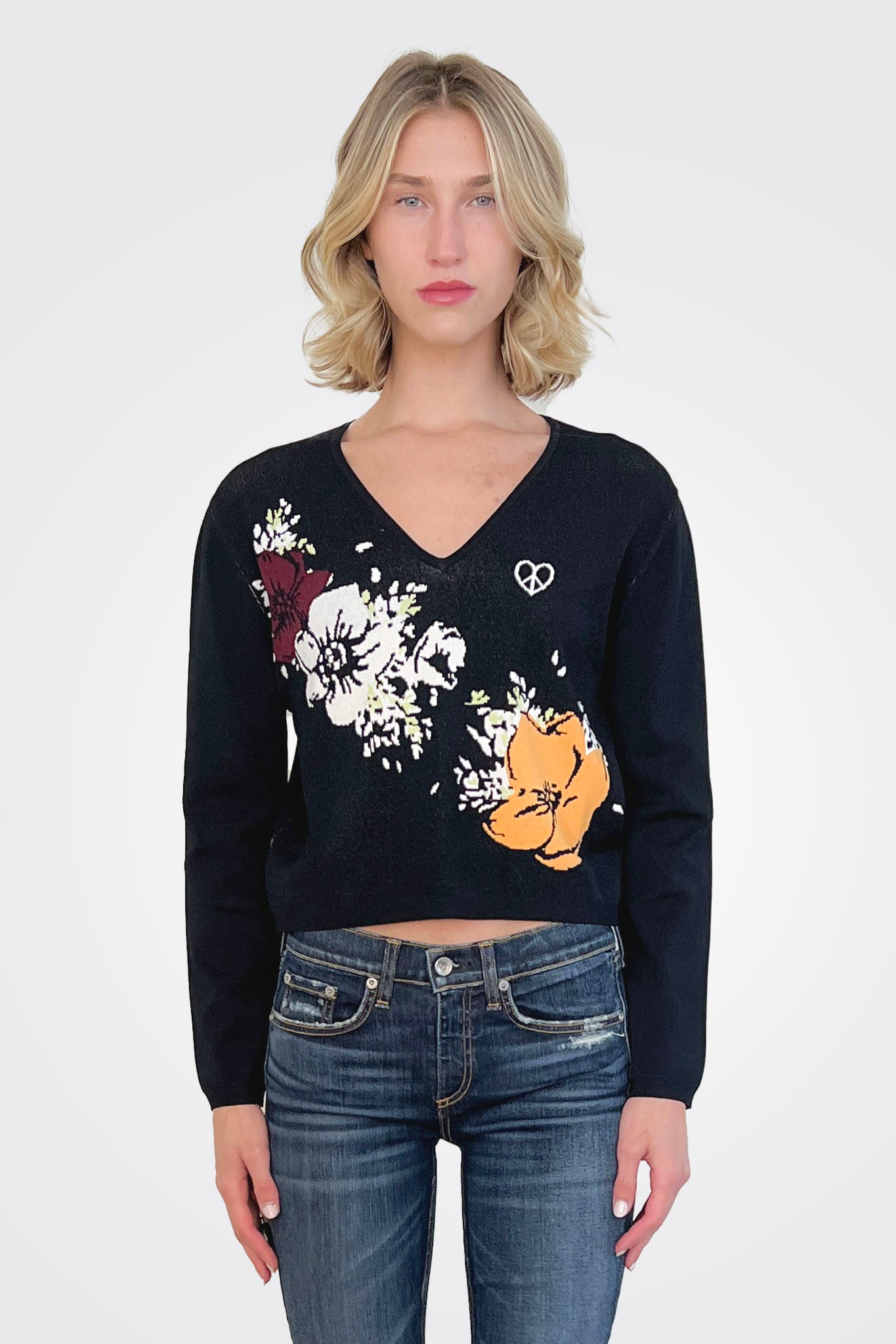 Floral Sweater - Black by Moschino | 25 South Boutiques