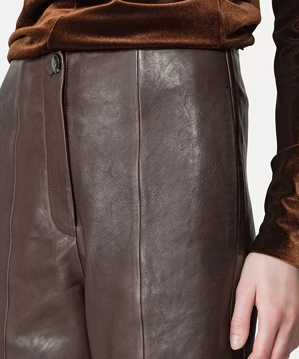 Nappa Trousers - Cacao by Forte Forte — view 4