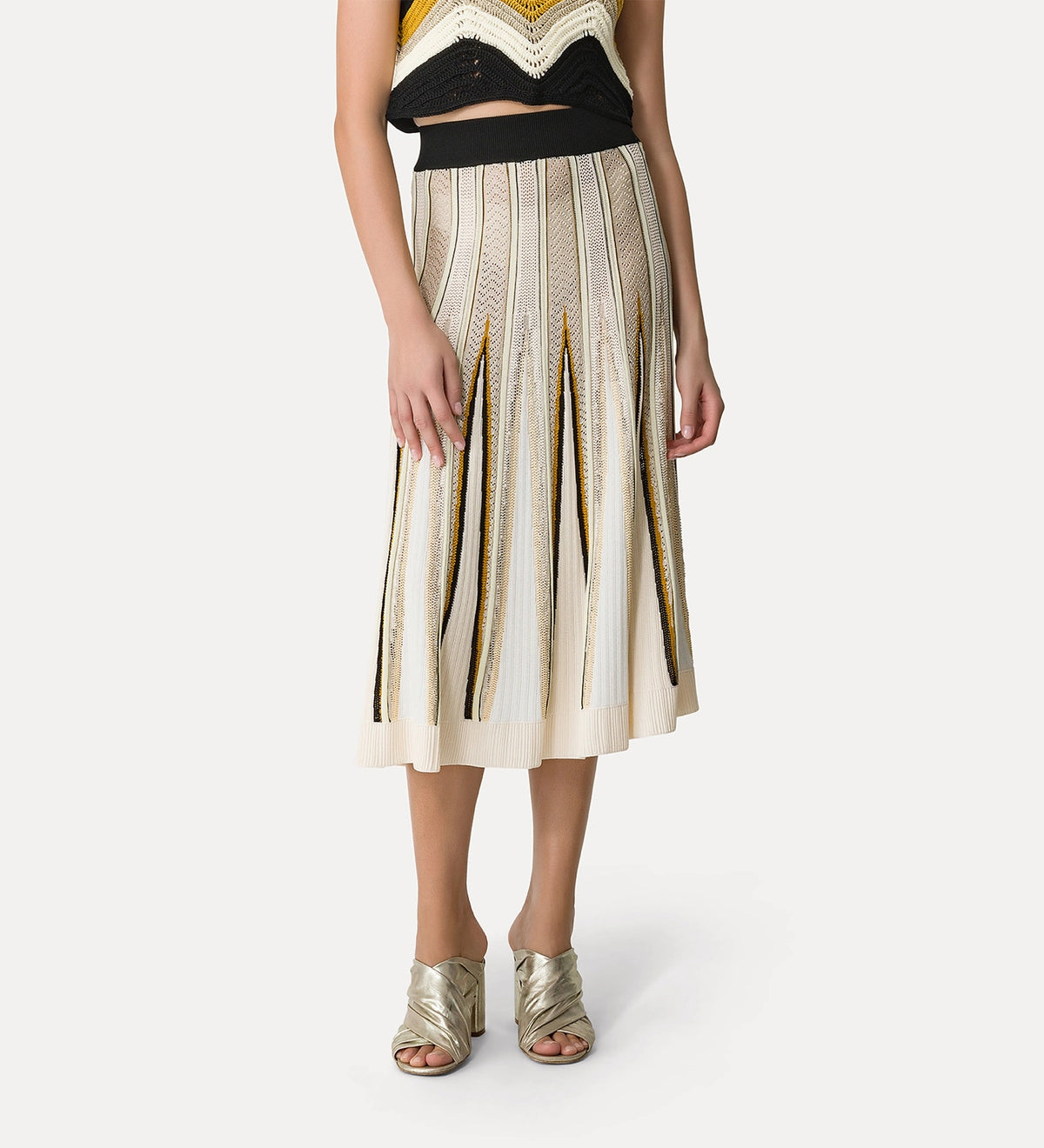 Chevron Stitch Skirt - Bamboo by Forte Forte — alternate view