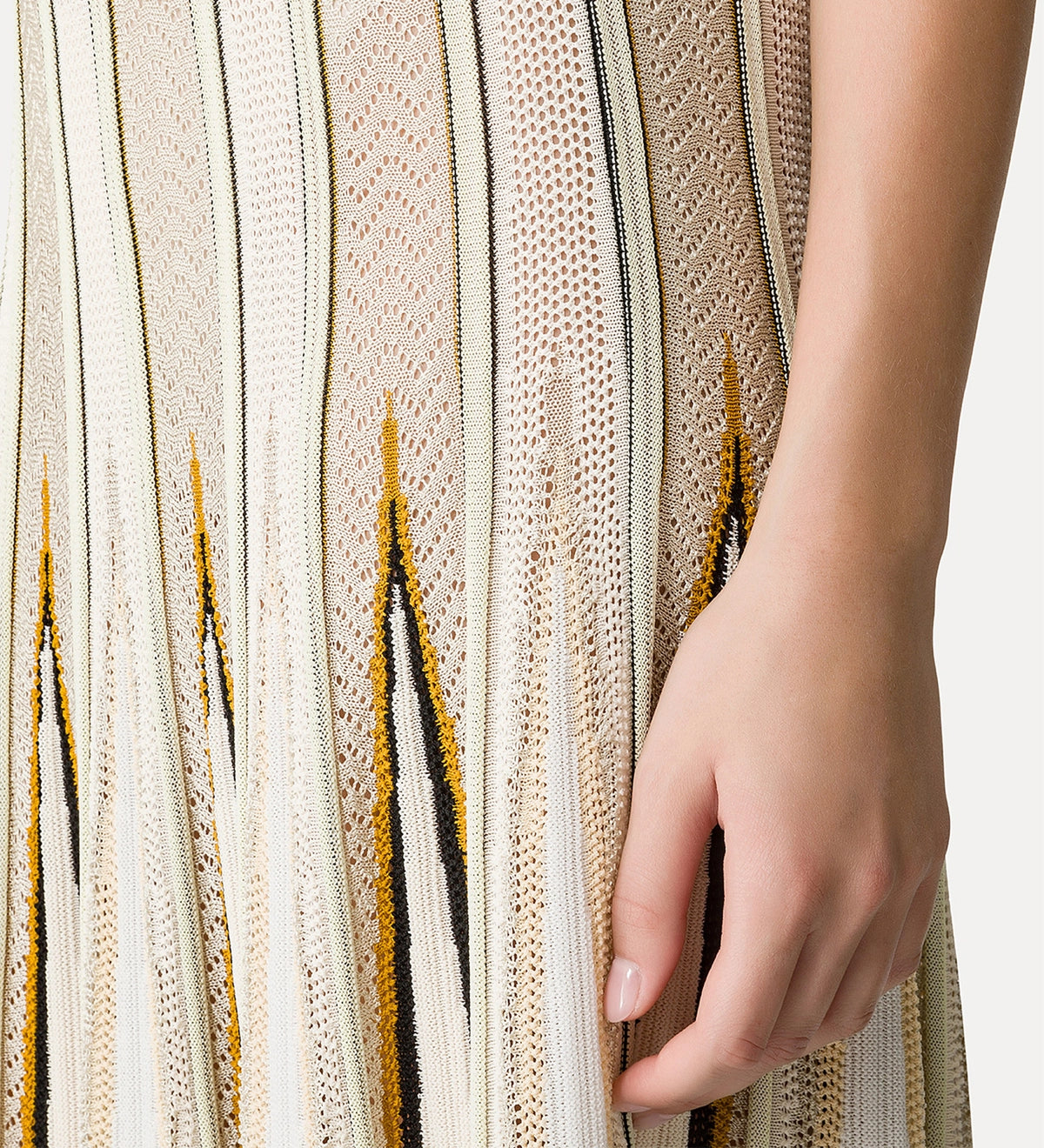 Chevron Stitch Skirt - Bamboo by Forte Forte — view 4