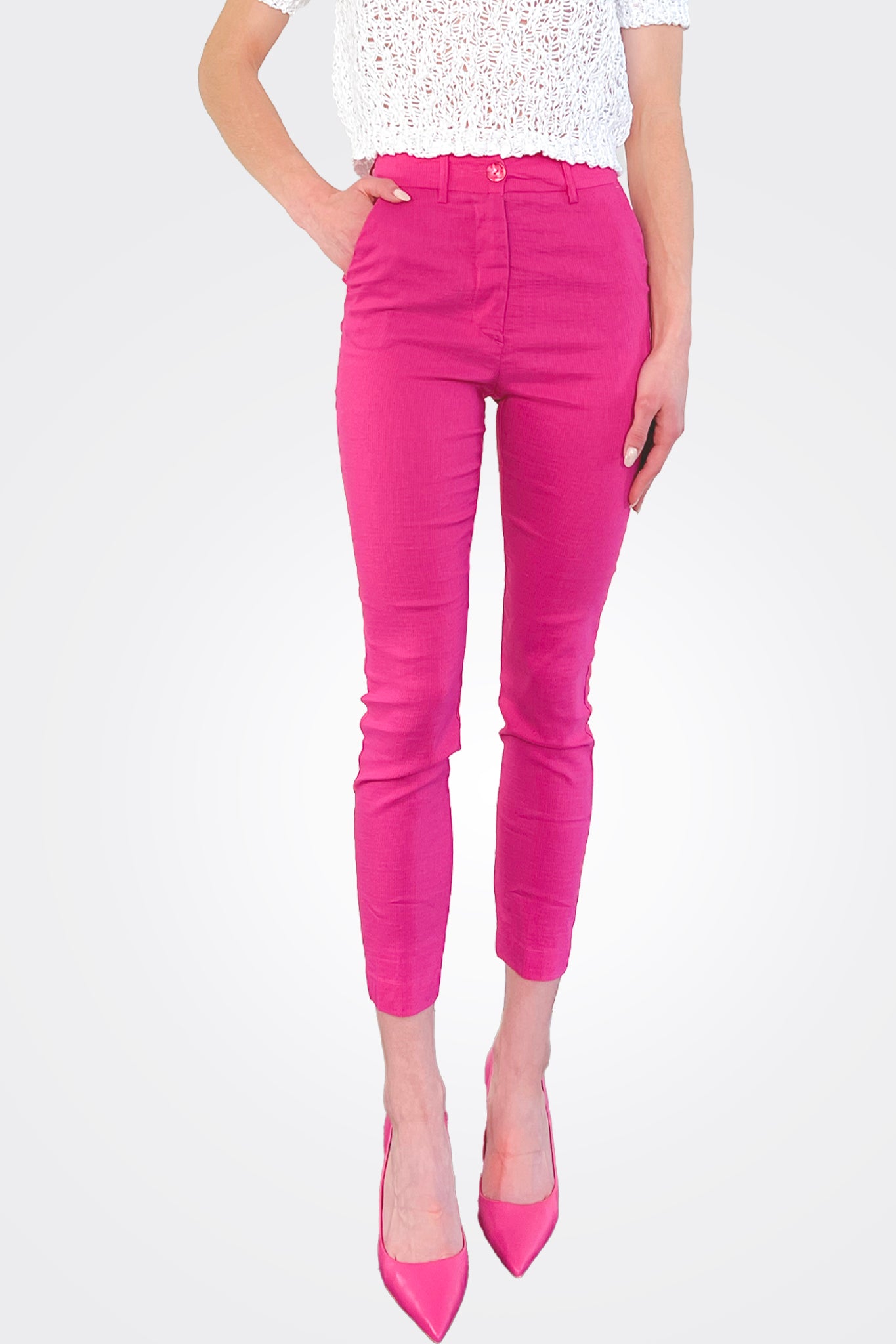 Lyon Cotton Pants - Fucsia by Momonì — alternate view