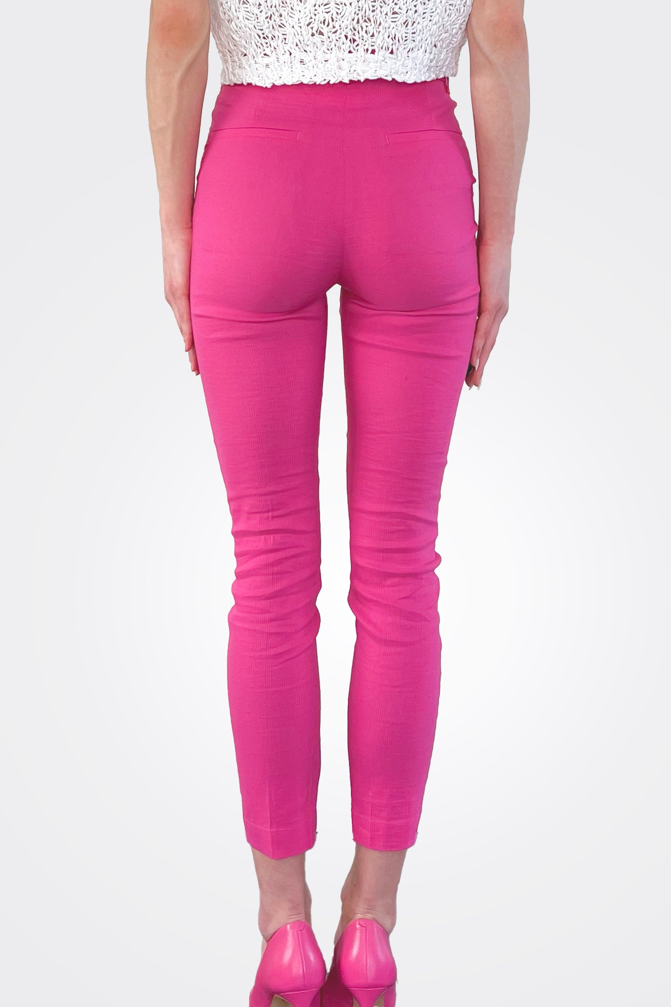 Lyon Cotton Pants - Fucsia by Momonì — view 4