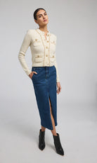 Selma Chain Cardigan - Ivory by Generation Love — view 4