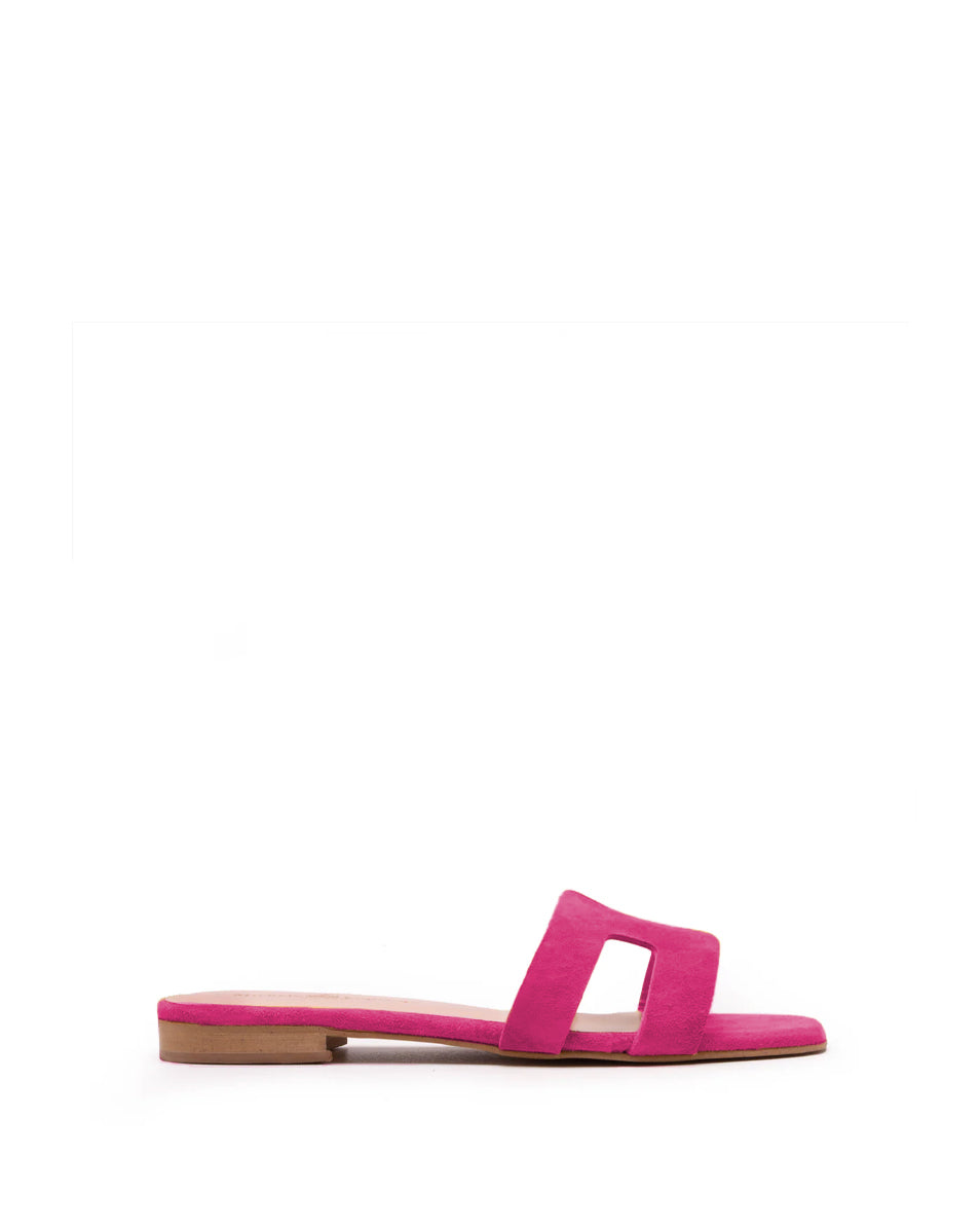 Creta H Slide - Fuxia Suede by Michele Lopriore | 25 South Boutiques