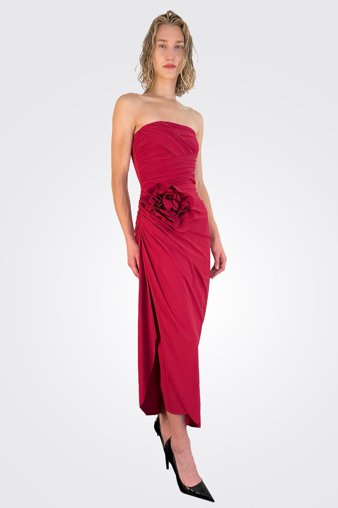 Deisette Midi Dress - Garnet by Chiara Boni | 25 South Boutiques