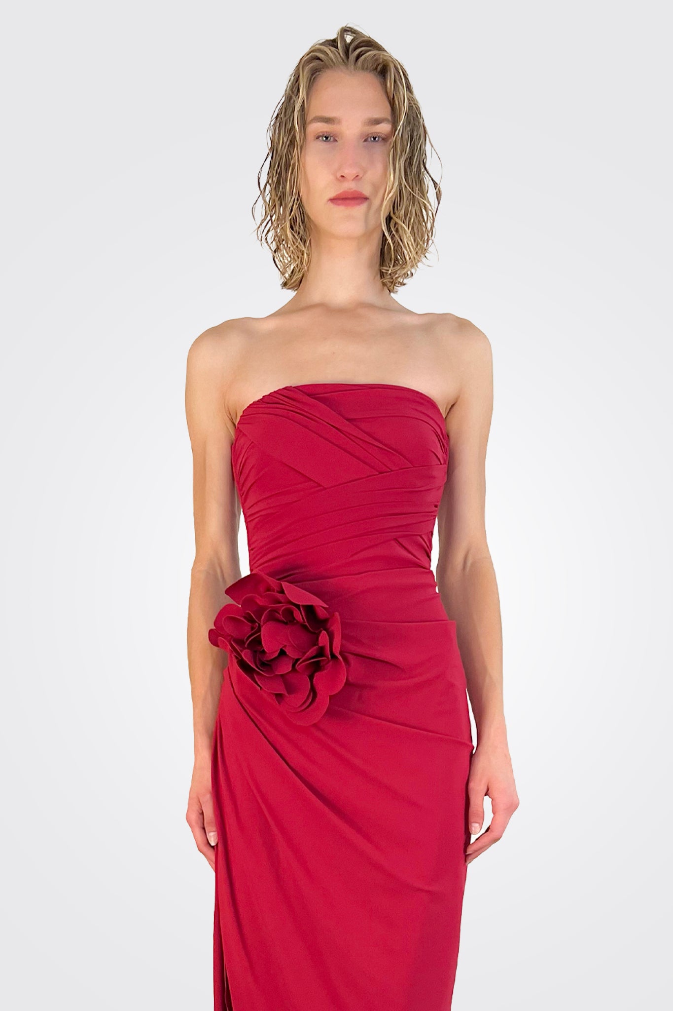 Deisette Midi Dress - Garnet by Chiara Boni — view 4