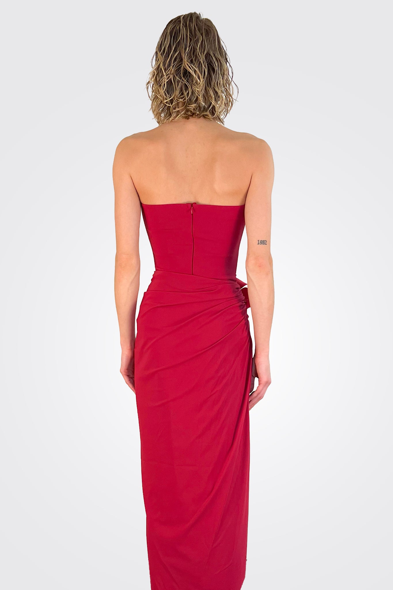 Deisette Midi Dress - Garnet by Chiara Boni — view 5