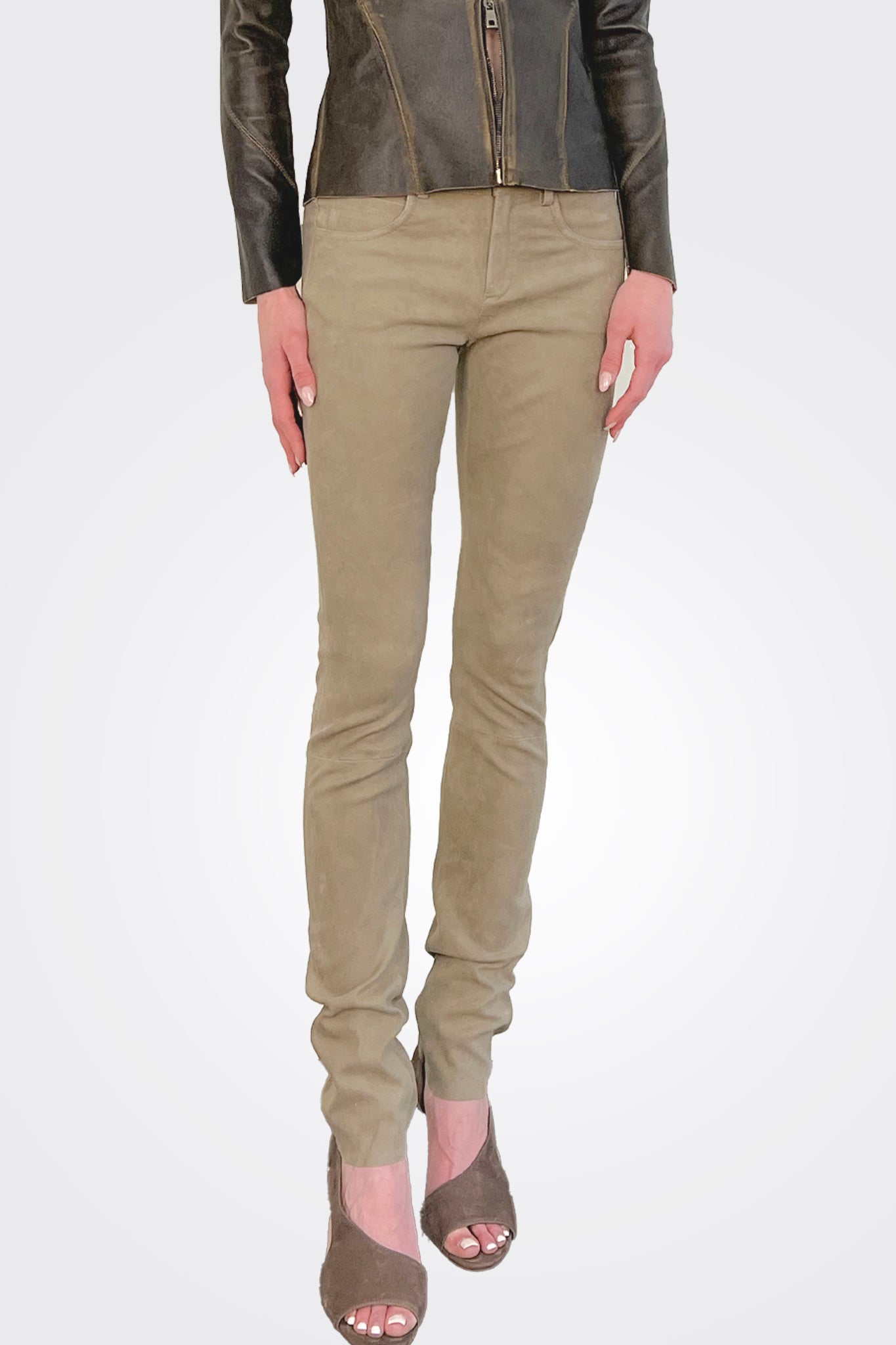 Suede Stretch Leather Pants - Shell by Giorgio Brato — alternate view