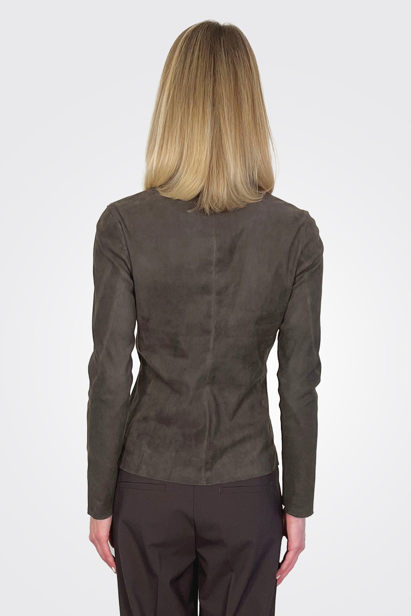Zip Slim Fit Jacket - Ardesia by Giorgio Brato — alternate view