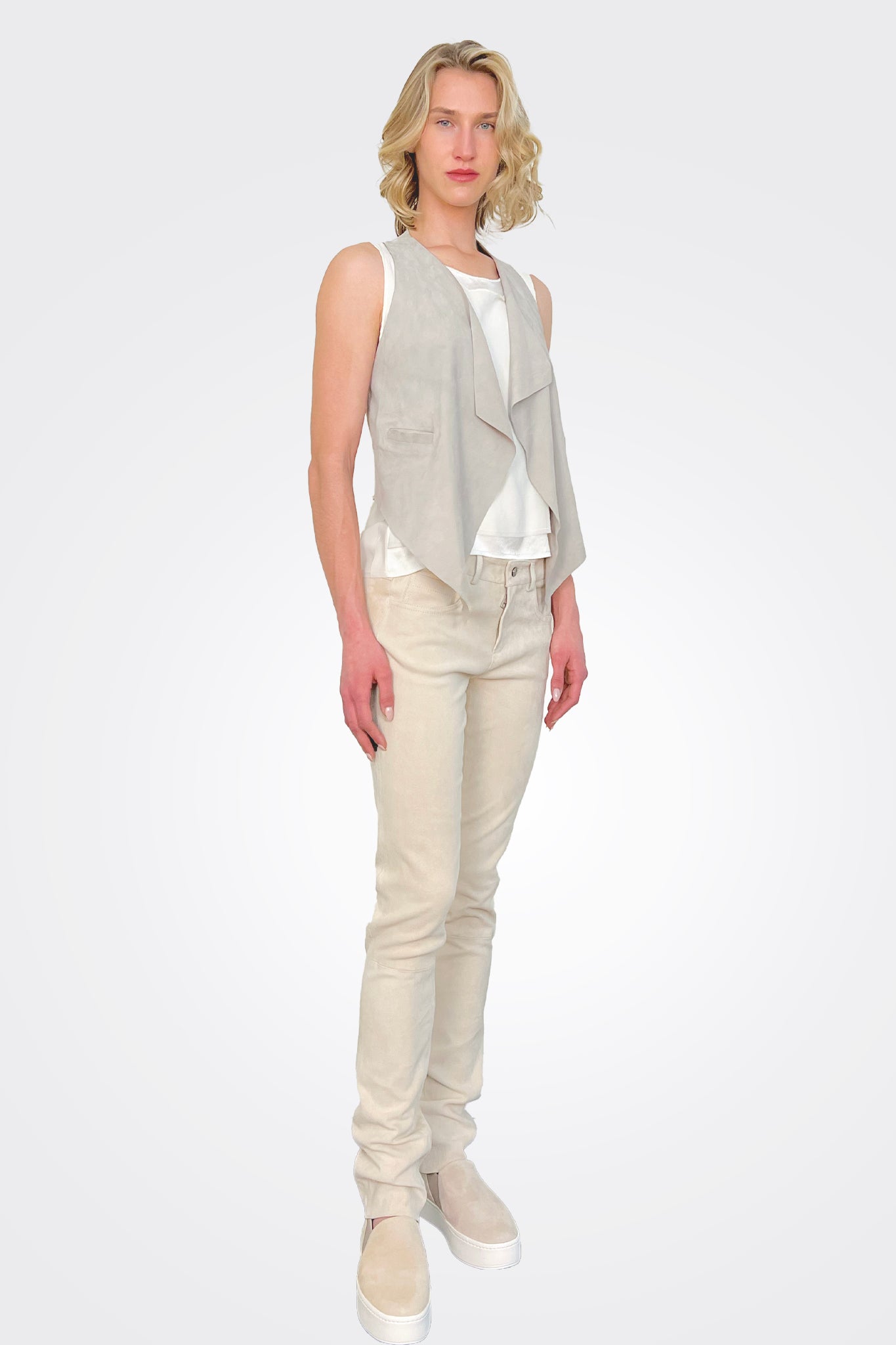 Suede Stretch Leather Pants - Urban Chic by Giorgio Brato — alternate view