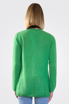 Cashmere Open Duster - Golf Green by Minnie Rose — alternate view