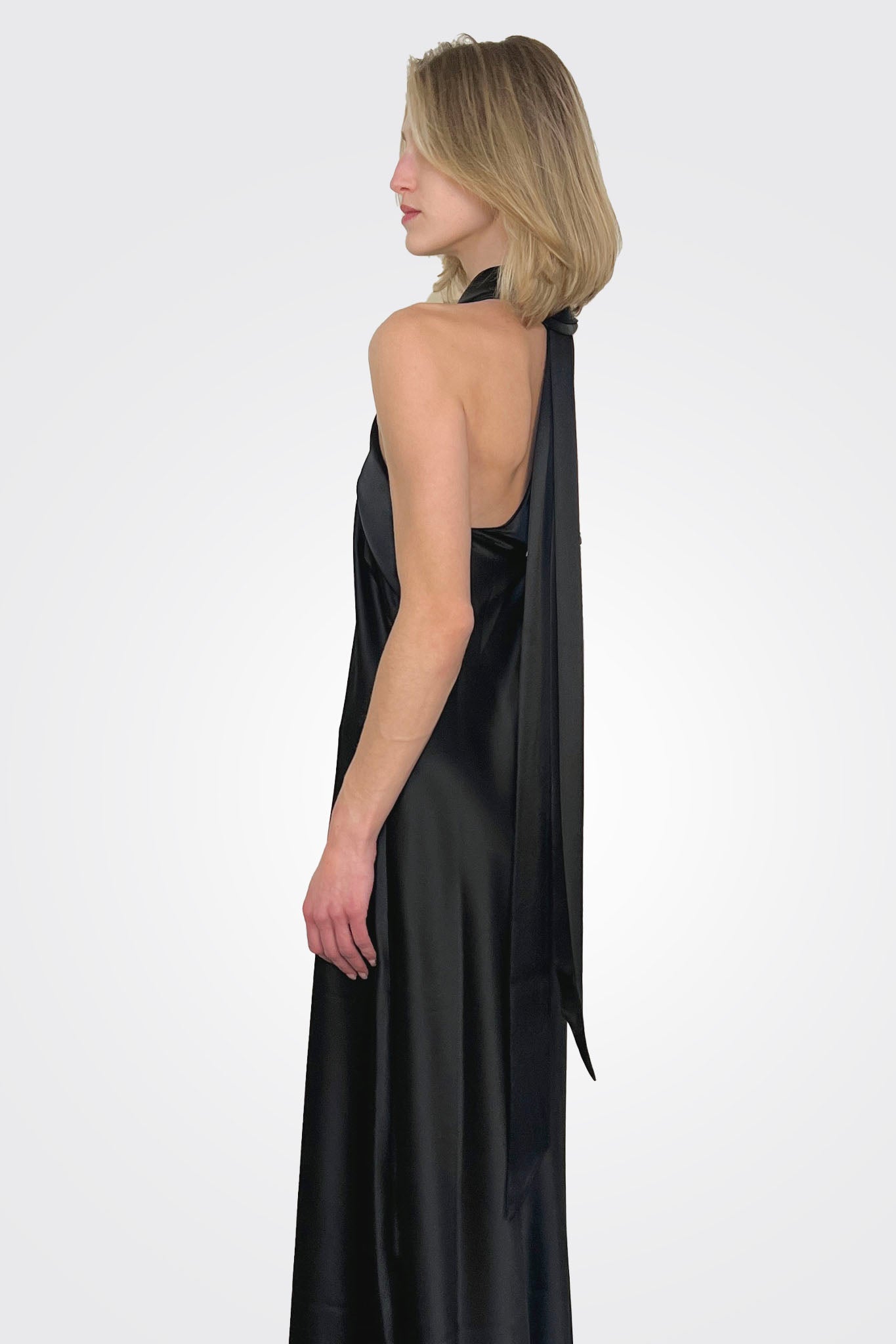 Cropped Pandora Dress - Black by Galvan London — alternate view