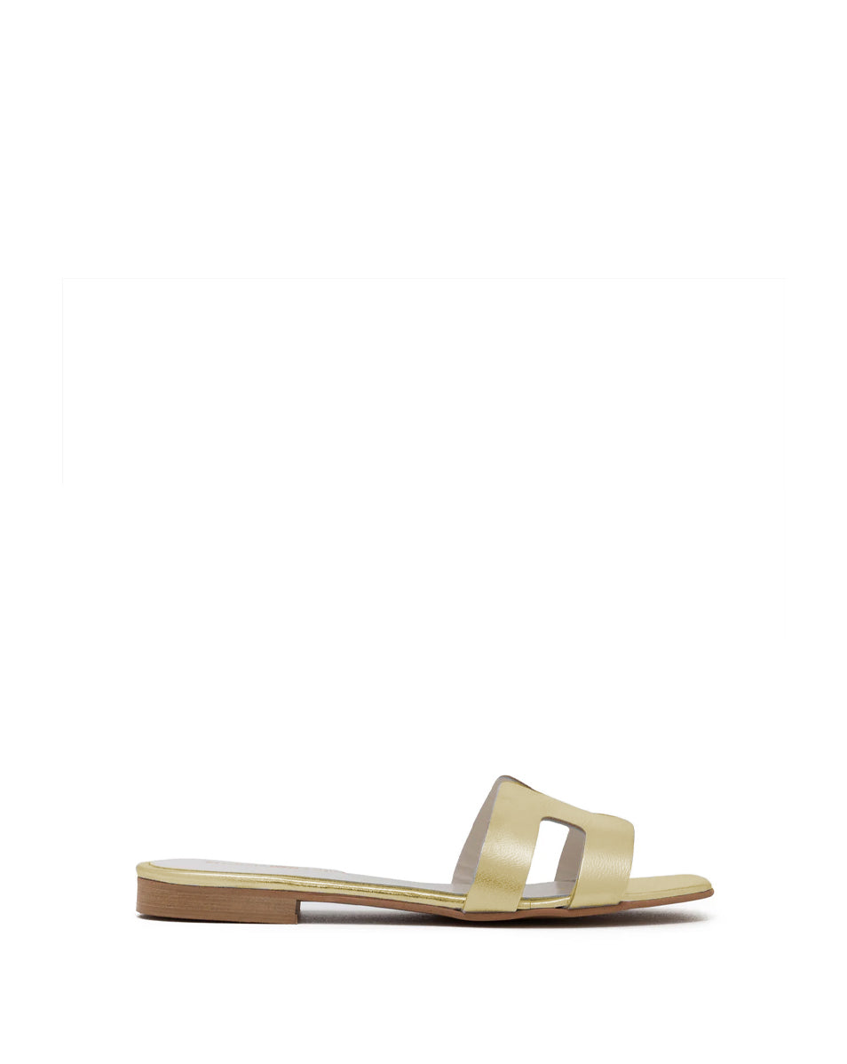 Creta H Slide - Platino Gold by Michele Lopriore | 25 South Boutiques