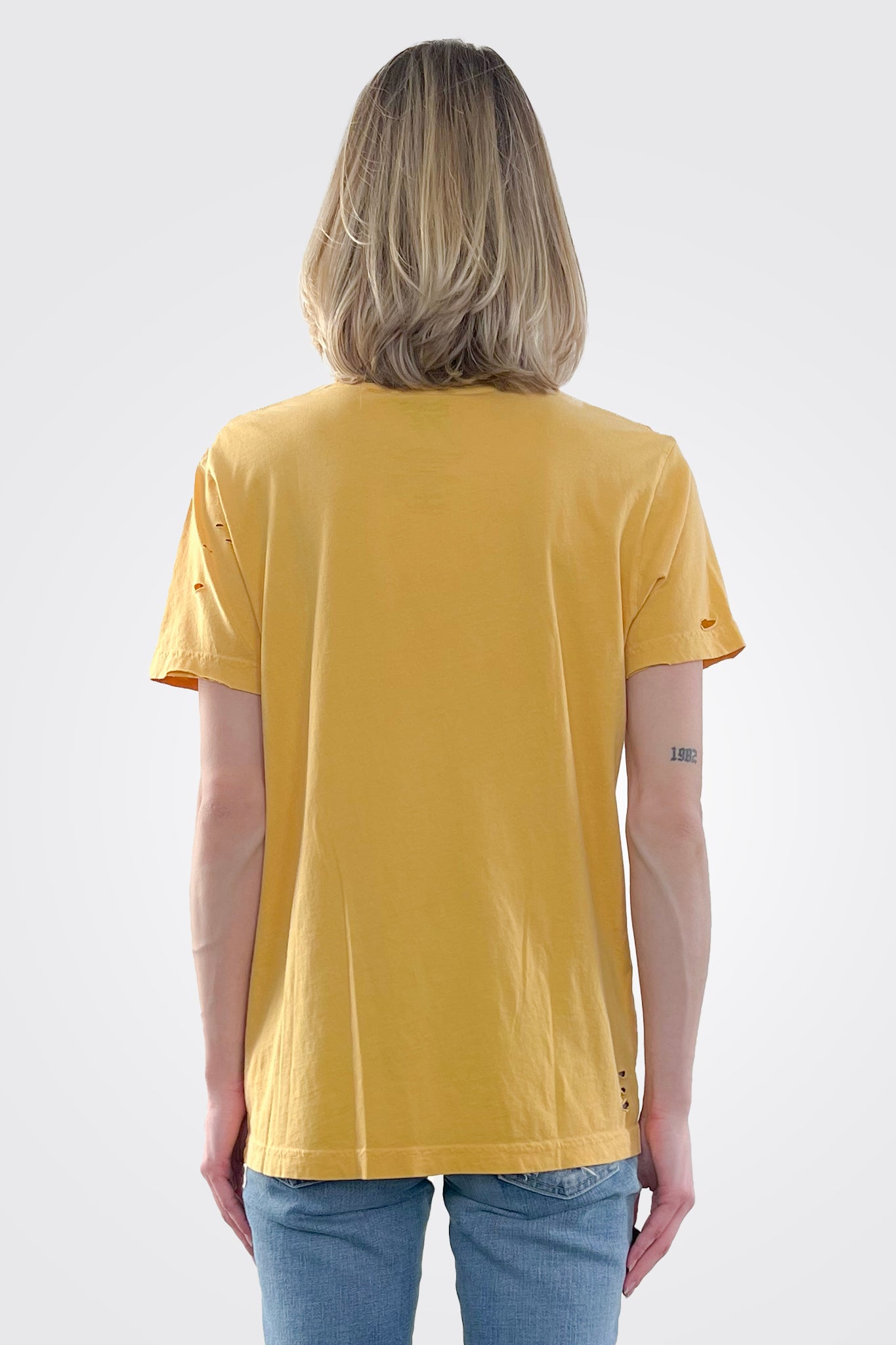 David Bowie 1973 Destroyed Tee - Gold by Dirty Cotton Scoundrels — alternate view