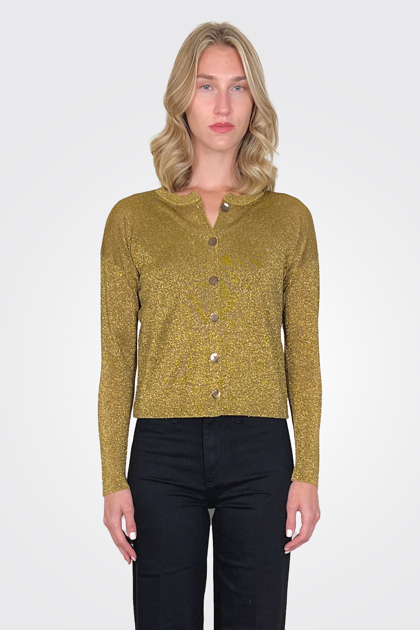 Gala Lurex Cardigan - Gold by Maison Lurex | 25 South Boutiques