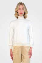 Accent Mockneck Top - Off White by Gran Sasso | 25 South Boutiques