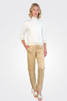 Accent Mockneck Top - Off White by Gran Sasso — alternate view