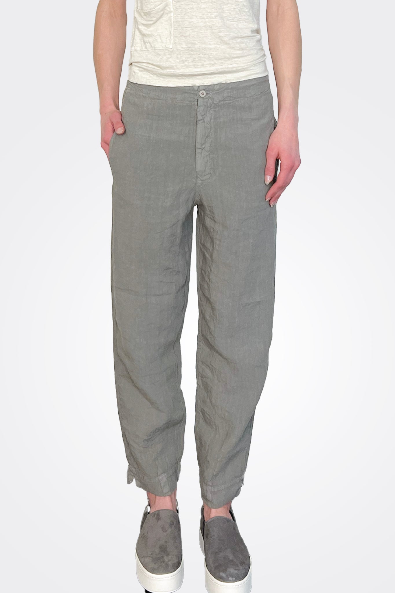 Linen Pocket Pants - Grey by Transit Par-Such — alternate view