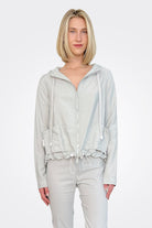 Graphic Zip Hooded Pocket Jacket - Grey by Rundholz | 25 South Boutiques