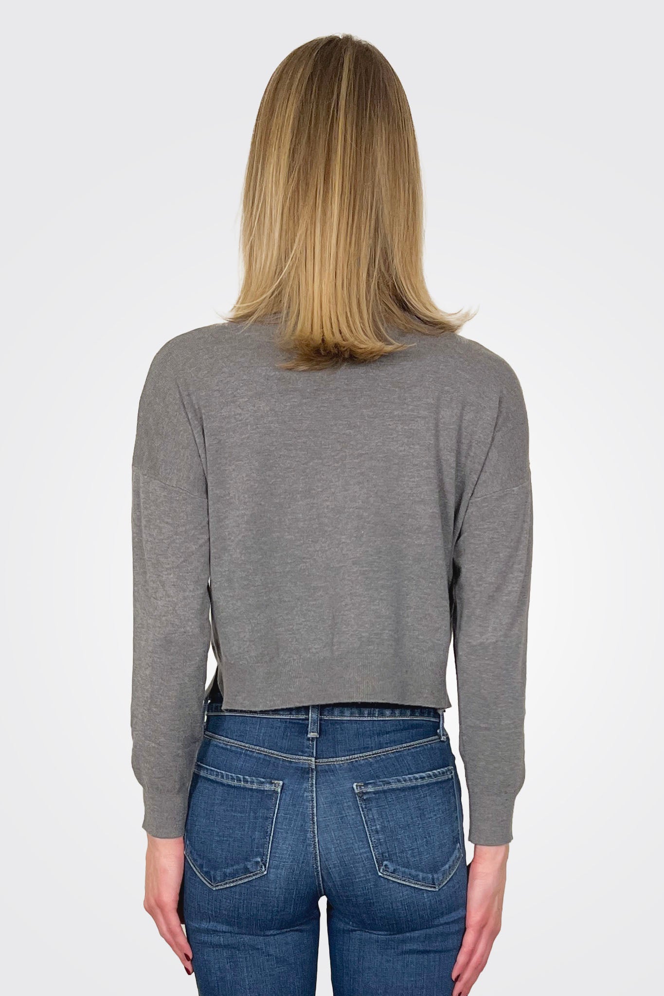 Polly Pullover - Grey Melange by Deluc — alternate view