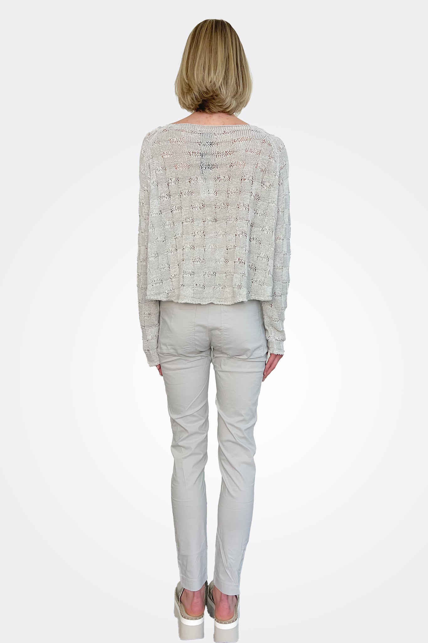 Slim Fit Trousers - Grey by Rundholz — view 3