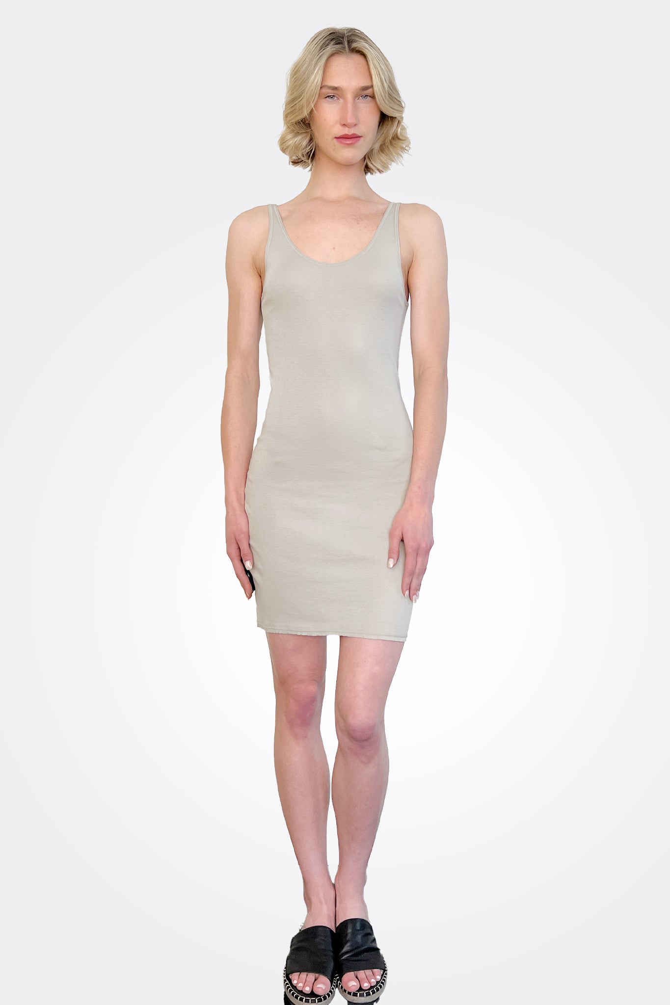 Slip Tank Dress - Grey by Kristensen | 25 South Boutiques