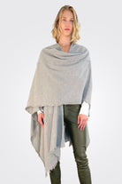 Stitch Detailed Poncho - Heather Grey by Private 0204 | 25 South Boutiques