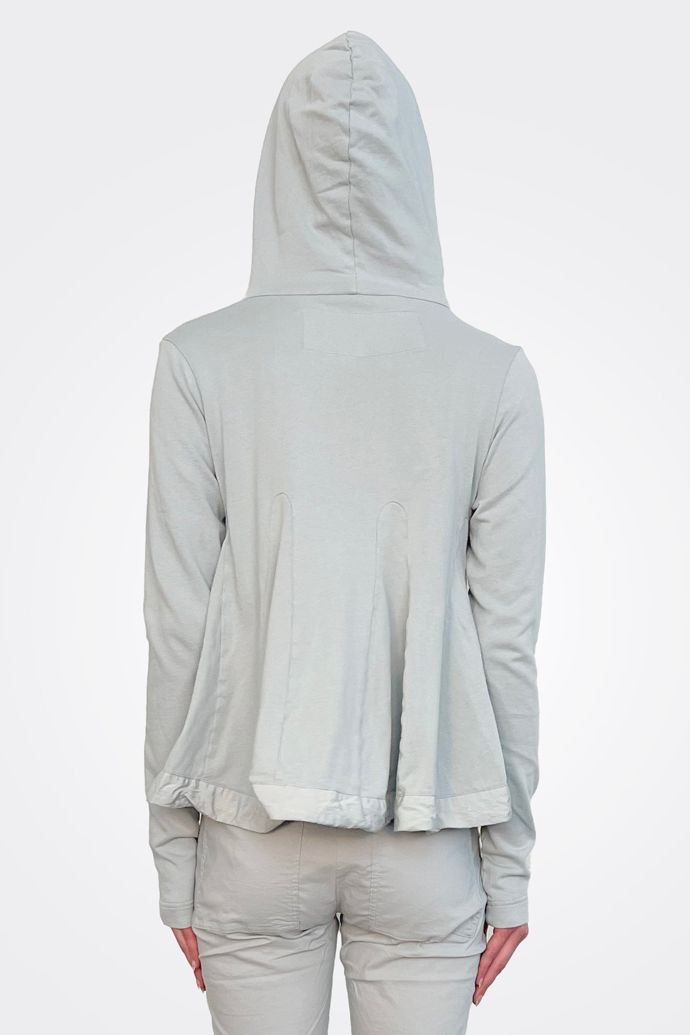Graphic Zip Hooded Jacket - Grey by Rundholz — view 3