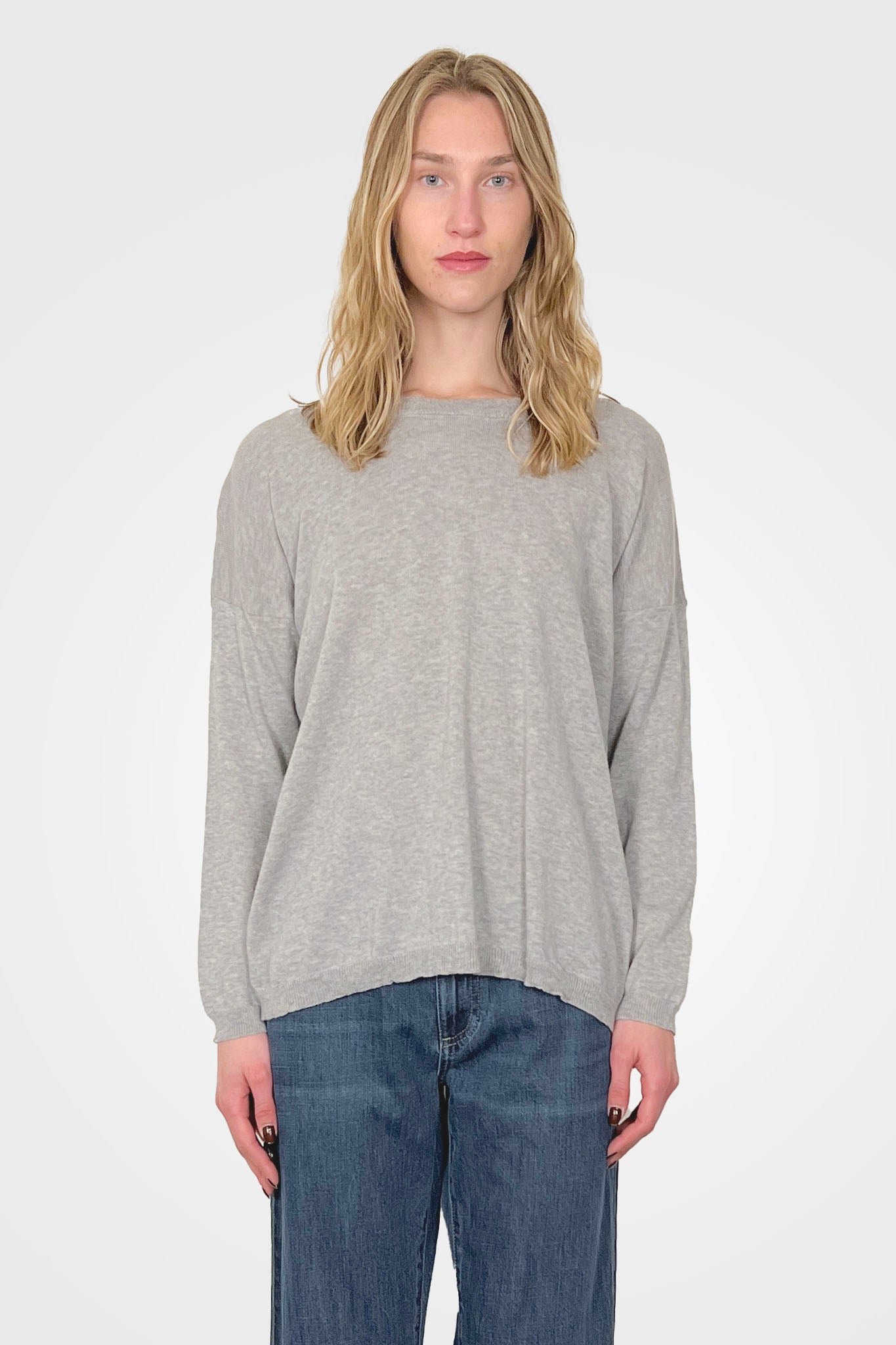 Long Sleeve Crew Neck Sweater - Grico Heather by Private 0204 | 25 South Boutiques
