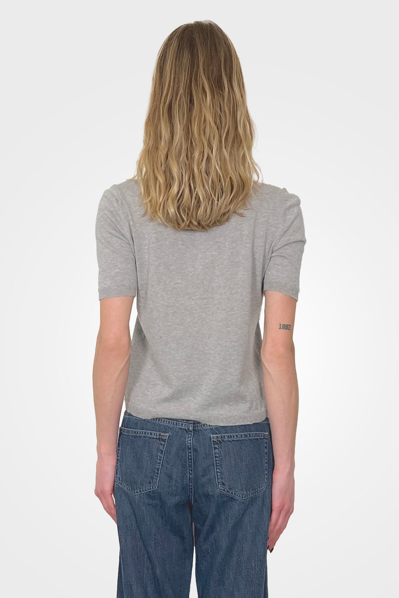 Short Sleeve Crew Neck Sweater - Grico by Private 0204 — alternate view